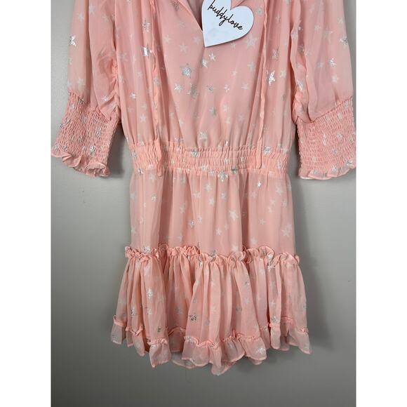 Buddy Love NWT Bronx Ballet Slipper Dress Silver Foil Star Print Small - Picture 6 of 8